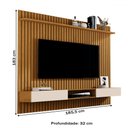 Ver imagem 3 de Painel para Tv até 70 Polegadas Morfeu Ripado 2 Portas 1 Prateleira Nature/off White 689 - Pnr Móvei