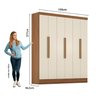 Guarda-roupa Modulado Casal Completo 4 Peças 8 Portas 5 Gavetas com Maleiro Smart Plus - 10