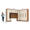 Guarda-roupa Modulado Casal Completo 4 Peças 8 Portas 5 Gavetas com Maleiro Smart Plus - 3