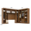 Ver imagem 5 de Guarda-roupa Modulado Casal Completo 4 Peças 8 Portas 5 Gavetas com Maleiro Smart Plus