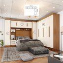 Ver imagem 4 de Guarda-roupa Modulado Casal Completo 4 Peças 8 Portas 5 Gavetas com Maleiro Smart Plus