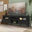 Ver imagem 2 de Rack Tv até 65 Polegadas com Pés Retrô Multimóveis Mp1091 Preto Preto