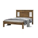 Ver imagem 2 de Cama Rai Casal com Cabeceira com Detalhes Cromados 100% Mdf e Estrado em Madeira Cor Jequitiba Ja