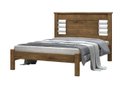 Ver imagem 2 de Cama Rai Casal com Cabeceira com Detalhes Cromados 100% Mdf e Estrado em Madeira Cor Jequitiba Ja