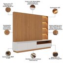 Ver imagem 7 de Estante Painel Ripado para Tv 82 Pol Led 240cm Jolie C04 Freijó Off White Matte - Lyam Decor