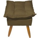 Ver imagem 4 de Kit 2 Puff Decorativo Quadrado para Sala Quarto Penteadeira Recepção Alice Pé Palito Castanho Suede