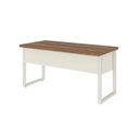 Ver imagem 2 de Mesa Escritório Pé Quadro 1,50x0,60m sem Gavetas Nogal Sevilha Champanhe