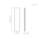Ver imagem 4 de Arandela de Luz Indireta Reflex 72cm Bivolt Branco Ip65 20w 1900lm 3000k Alumínio 110°|110° Stella