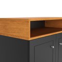 Ver imagem 5 de Aparador Balcão Buffet Star 2 Portas Yescasa Preto/Marrom