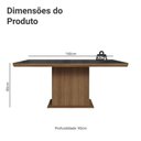 Ver imagem 6 de Mesa de Jantar 5275 6 Lugares Retangular Vidro Rustic Preto Madesa 160cm