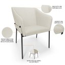 Ver imagem 4 de Kit 3 Cadeiras para Sala de Jantar Estar Living Olívia L02 Linho Champagne - Lyam Decor
