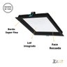 Painel Plafon Embutir Quadrado Led 18w Bivolt Bco / Pto Opus - Preto - Bco Neutro 4000k - 2