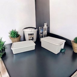 Kit Balde 7,5l 2 Organizadores Línea e Dispenser Lumini 2,6l - 3