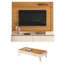 Ver imagem 1 de Home Suspenso Astor Cinamomo Off White com Mesa de Centro Cadenza Off White Cinamomo - Hb Móveis