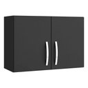 Ver imagem 1 de Armário Aéreo para Cozinha 2 Portas 80cm Multiuso Preto