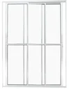 Ver imagem 1 de Porta de Aluminio Sacada 3 Folhas Móveis com Trinco Linha Leve:branco/2,10 X 1,50