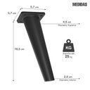 Ver imagem 5 de Kit 4 Pés para Moveis Cozinha Quarto Sala Anti-umidade Retro:preto