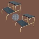 Ver imagem 2 de Kit 2 Escada Escadinha 2 Degraus Maca e Depilação e Estética Cor Dourada Medcombo