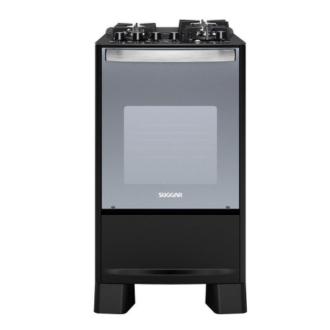 Fogão Suggar Master Grill 4 Queimadores Preto Fgvmtg411pt Preto 127v