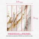Ver imagem 4 de Papel de Parede Painel 3D Mármore Branco Fio Dourado 2,5M Revestimento Auto Colante Marmorizado