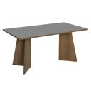 Ver imagem 6 de Conjunto Sala de Jantar Tampo de Madeira 6 Cadeiras Rustic/cinza/silver Soho Madesa
