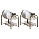 Ver imagem 2 de Kit 2 Escorredores de Louças Beliche Isabela com Porta Copos Dourado