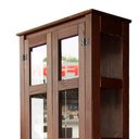 Ver imagem 4 de Cristaleira Madeira Maciça Retrô 2 Portas Vidro Lateral Imbuia D113vl Shop Jm