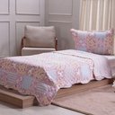 Ver imagem 2 de Kit Colcha Casal Ultra Lisse Kids New Rolinho 210x230cm Unicórnio