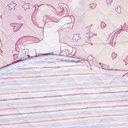 Ver imagem 5 de Kit Colcha Casal Ultra Lisse Kids New Rolinho 210x230cm Unicórnio