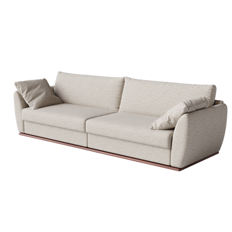 Sofá 4 Lugares Living Fixo Suécia 2,76m em Linho:mescla Bege