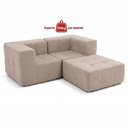 Ver imagem 5 de Sofá Sync Modular 2 Lugares com Apoio de Pés 258cm Boucle Capuccino Kappesberg