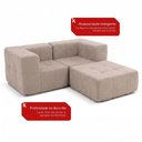 Ver imagem 2 de Sofá Sync Modular 2 Lugares com Apoio de Pés 258cm Boucle Capuccino Kappesberg