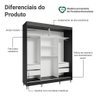 Guarda-Roupa Casal com Pés 3 Portas de Correr Reno Madesa - 5