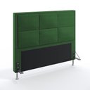 Ver imagem 2 de Kit Cabeceira Estofada Decorativa Para Cama Box Maia 160 Para Cama Queen e Calçadeira Sagitarius Sue