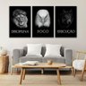 Conjunto De Adesivos Decorativos Trio Disciplina, Foco E Execução - 1