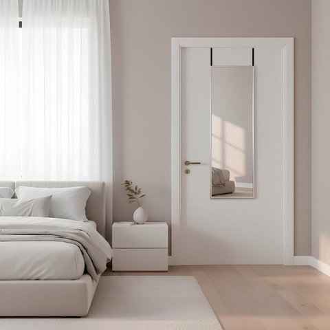 Espelho para Porta Branco 122x42cm Retangular Yescasa