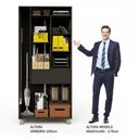 Ver imagem 5 de Armário para Escritório Multi 2 Portas Com Rodízio Preto - Pnr Móveis