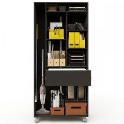 Armário para Escritório Multi 2 Portas Com Rodízio Preto - Pnr Móveis - 12 Armário para Escritório Multi 2 Portas Com Rodízio Preto - Pnr Móveis - 12