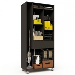 Armário para Escritório Multi 2 Portas Com Rodízio Preto - Pnr Móveis - 10 Armário para Escritório Multi 2 Portas Com Rodízio Preto - Pnr Móveis - 10