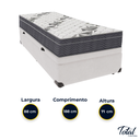 Ver imagem 3 de Cama Box Baú Solteiro Branco e Colchão Airtech 100 D33 Ortobom
