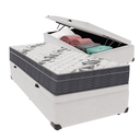Ver imagem 1 de Cama Box Baú Solteiro Branco e Colchão Airtech 100 D33 Ortobom
