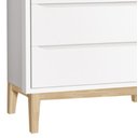 Ver imagem 3 de Cômoda Gaveteiro Classic New Branco Fosco com Natural - Reller