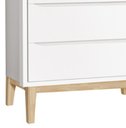 Ver imagem 3 de Cômoda Gaveteiro Classic New Branco Fosco com Natural - Reller