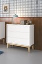 Ver imagem 2 de Cômoda Gaveteiro Classic New Branco Fosco com Natural - Reller