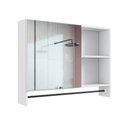 Ver imagem 3 de Espelheira para Banheiro Crpro-EPL006 1 Porta 2 Nichos MDP com Espelho 80cm Branca Multimóveis