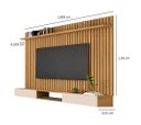 Ver imagem 2 de Painel Suspenso Home TV 72 Polegadas Prateleira Ripado e Nicho 1.8 Classic:Nature/Off White