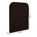 Ver imagem 3 de Cabeceira Solteiro 100 Cm com Frame Alana Suede Marrom Artte