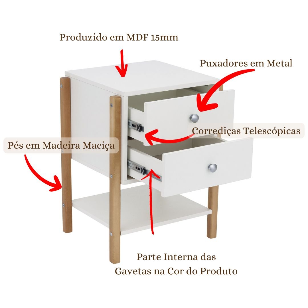 Mesa de Cabeceira Magali - 4