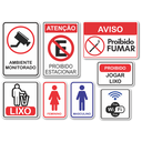 Ver imagem 1 de Kit 8 Placas De Sinalização Indicativos Avisos Atenção
