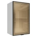 Ver imagem 1 de Armário Aéreo de Cozinha G2540073PRRF 40cm 1 Porta Basculante Branco Preto Vidro Reflecta Bronze
